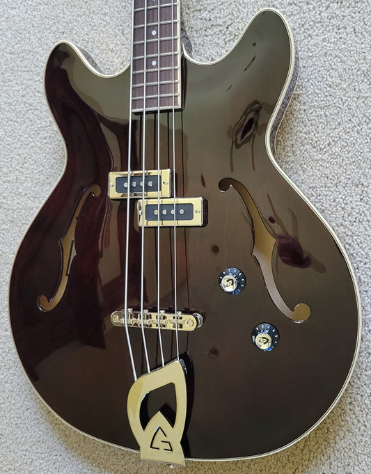 Guild Starfire I Semi-Hollow Bass Guitar, Vintage Walnut, New Hard Shell Case
