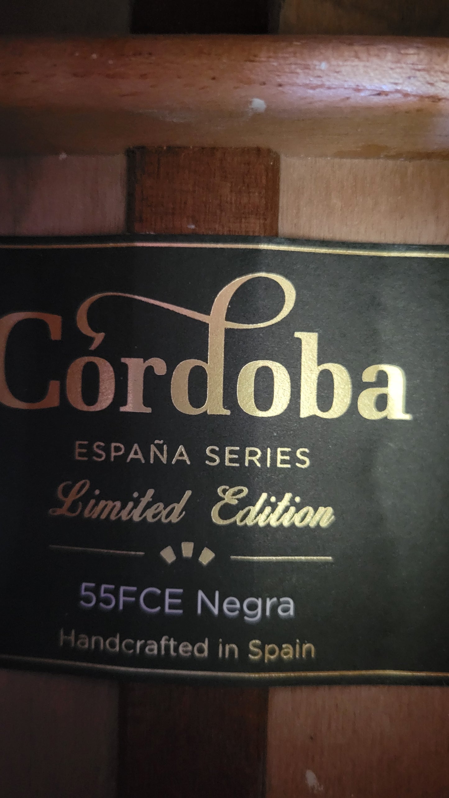 Cordoba 55FCE Negra Ziricote Spanish Classical Acoustic Electric Guitar, New HumiCase