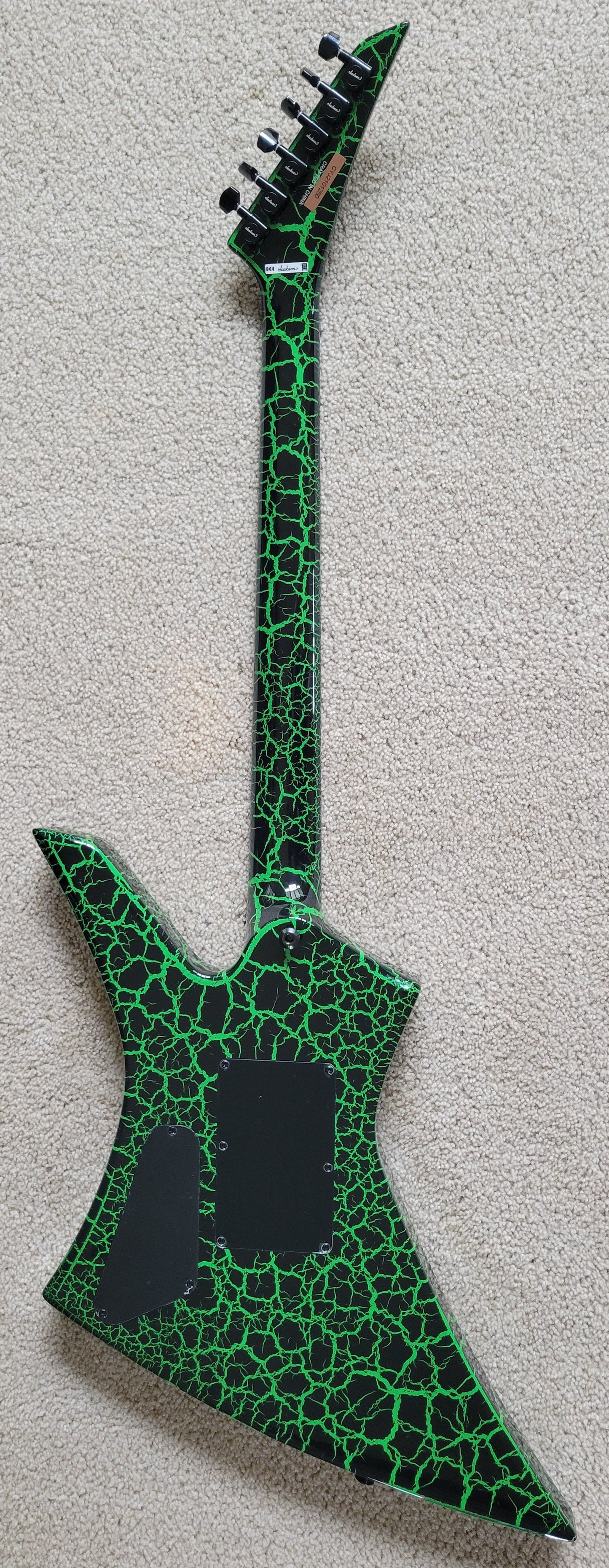 Jackson Pro Series Signature Brandon Ellis Kelly Electric Guitar, Green Crackle, Jackson Gig Bag