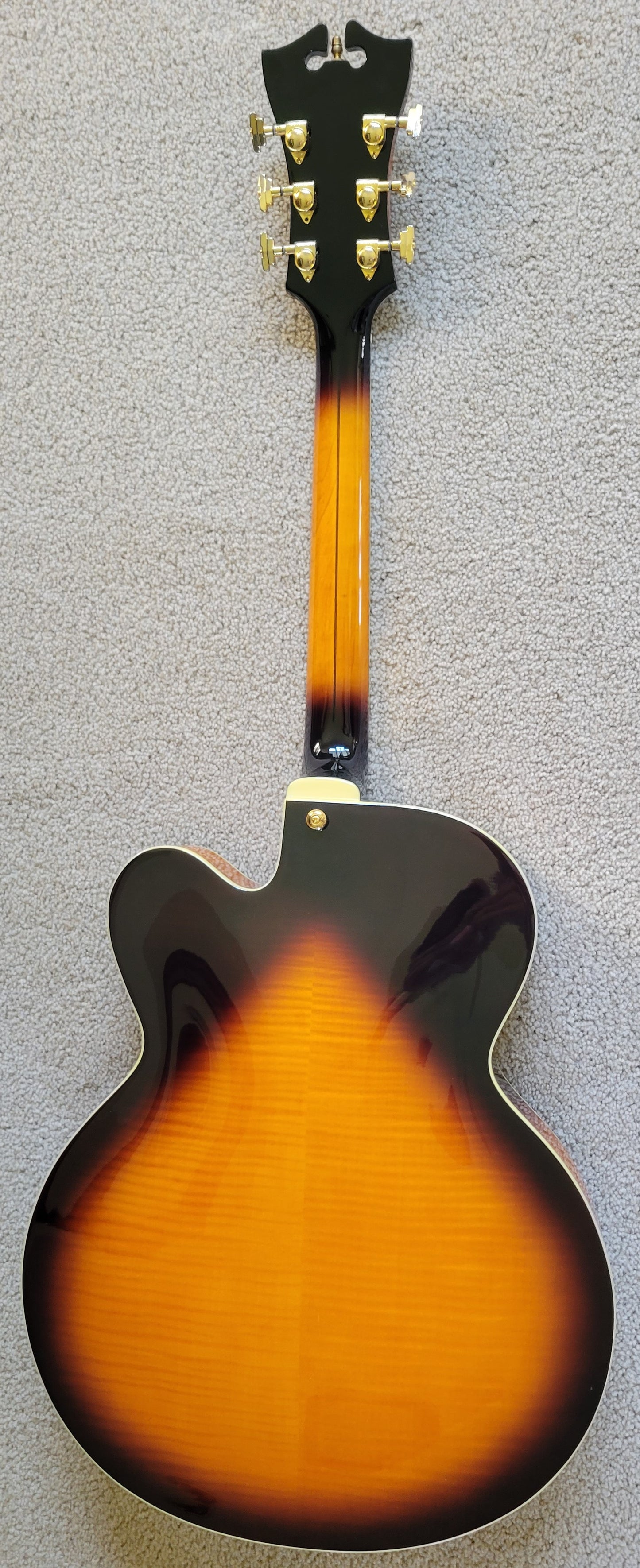 D'Angelico Excel EXL-1 Single Cutaway Hollowbody Electric Guitar, Vintage Sunburst