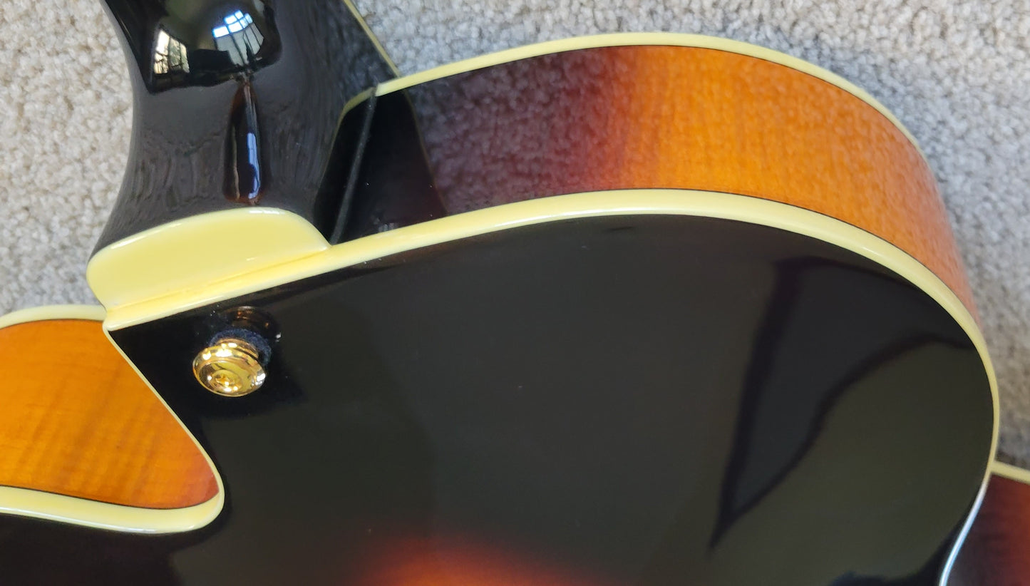 D'Angelico Excel EXL-1 Single Cutaway Hollowbody Electric Guitar, Vintage Sunburst