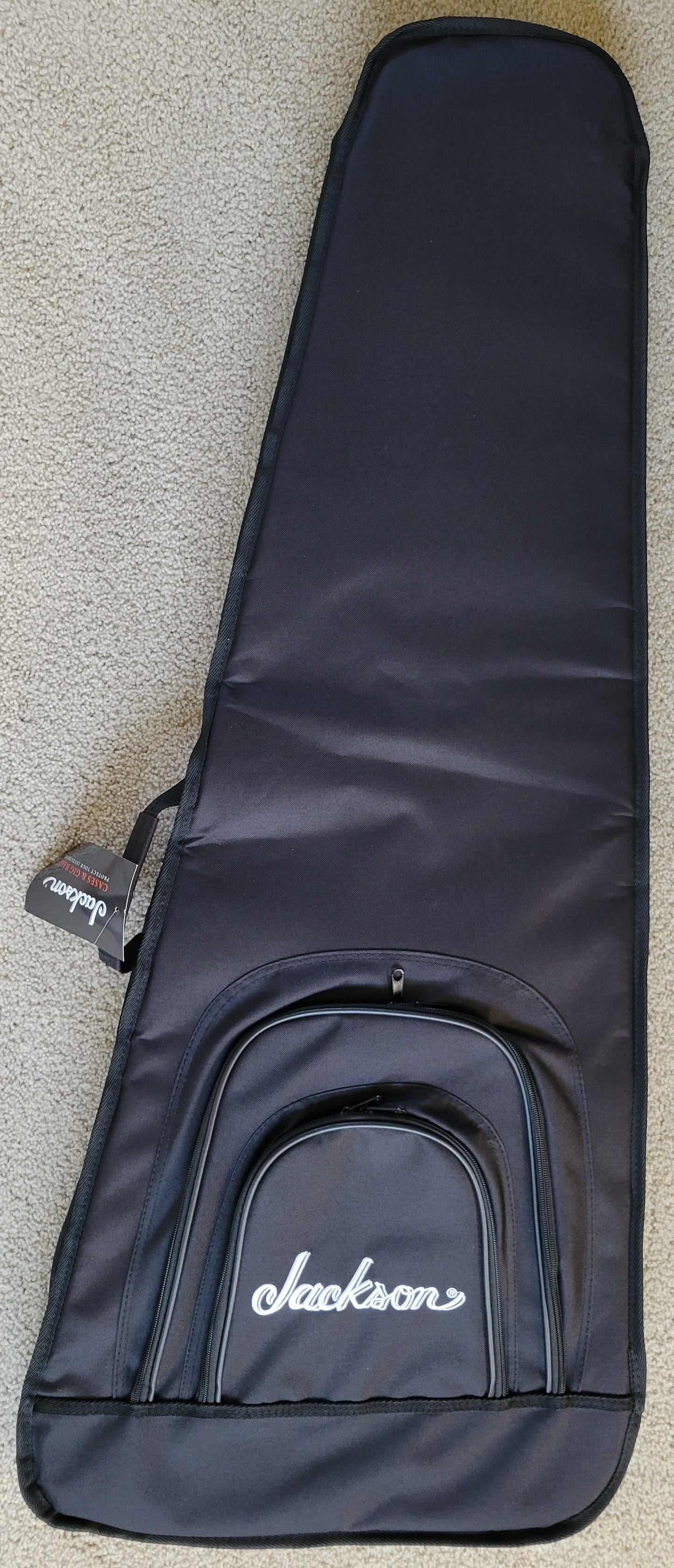 ESP LTD EX-201 Electric Guitar, Black Satin, New Jackson Gig Bag