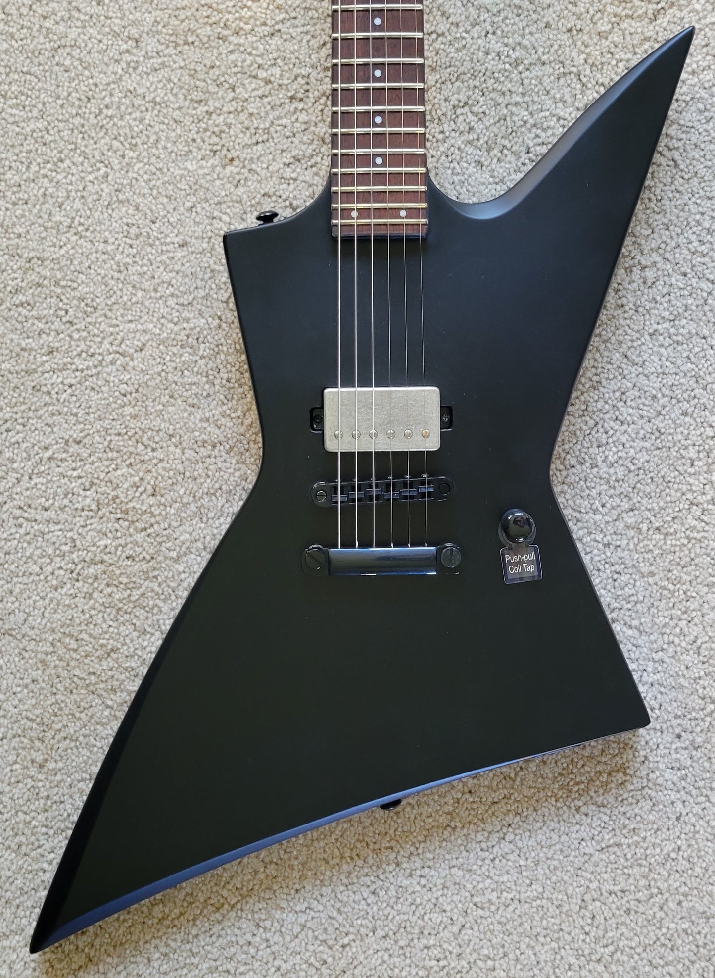 ESP LTD EX-201 Electric Guitar, Black Satin, New Jackson Gig Bag