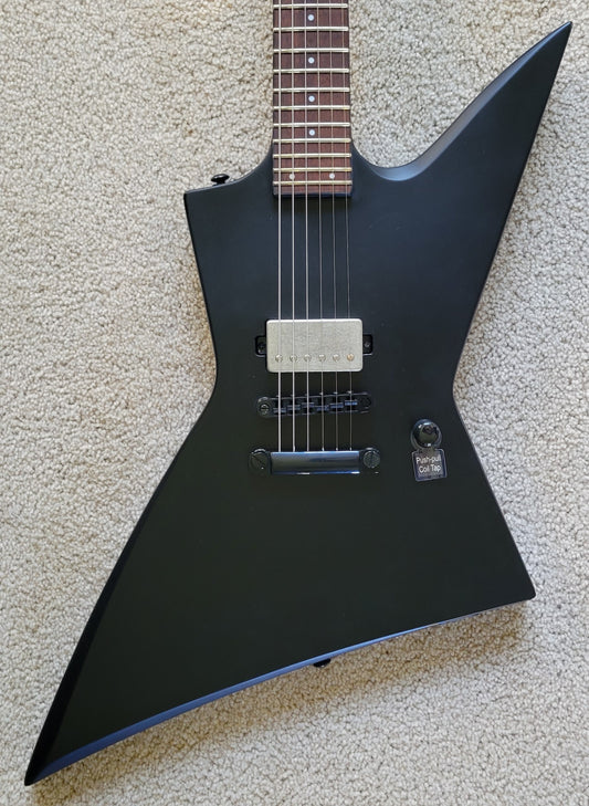 ESP LTD EX-201 Electric Guitar, Black Satin, New Jackson Gig Bag