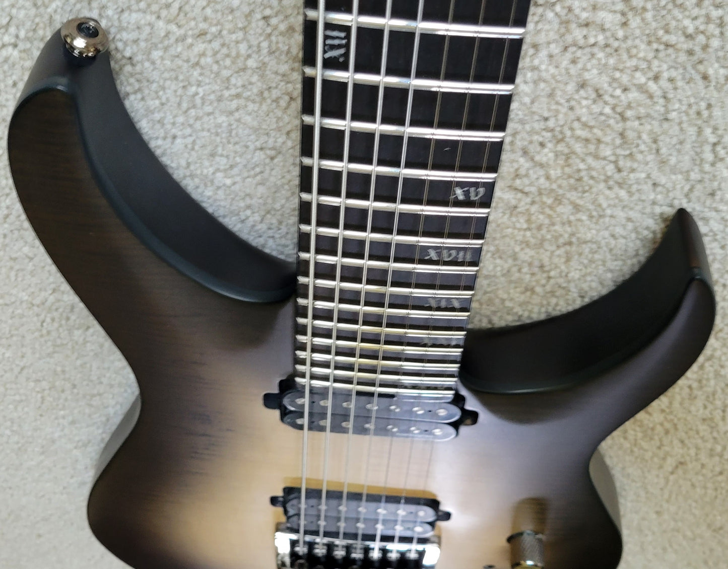 Schecter Banshee Mach-7 Evertune Electric Guitar, Fallout Burst, New Hard Shell Case