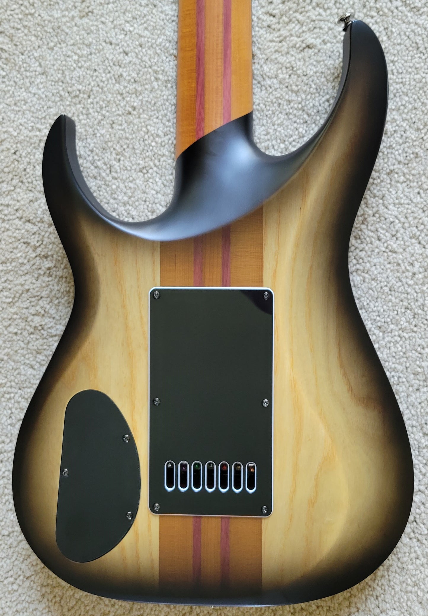 Schecter Banshee Mach-7 Evertune Electric Guitar, Fallout Burst, New Hard Shell Case