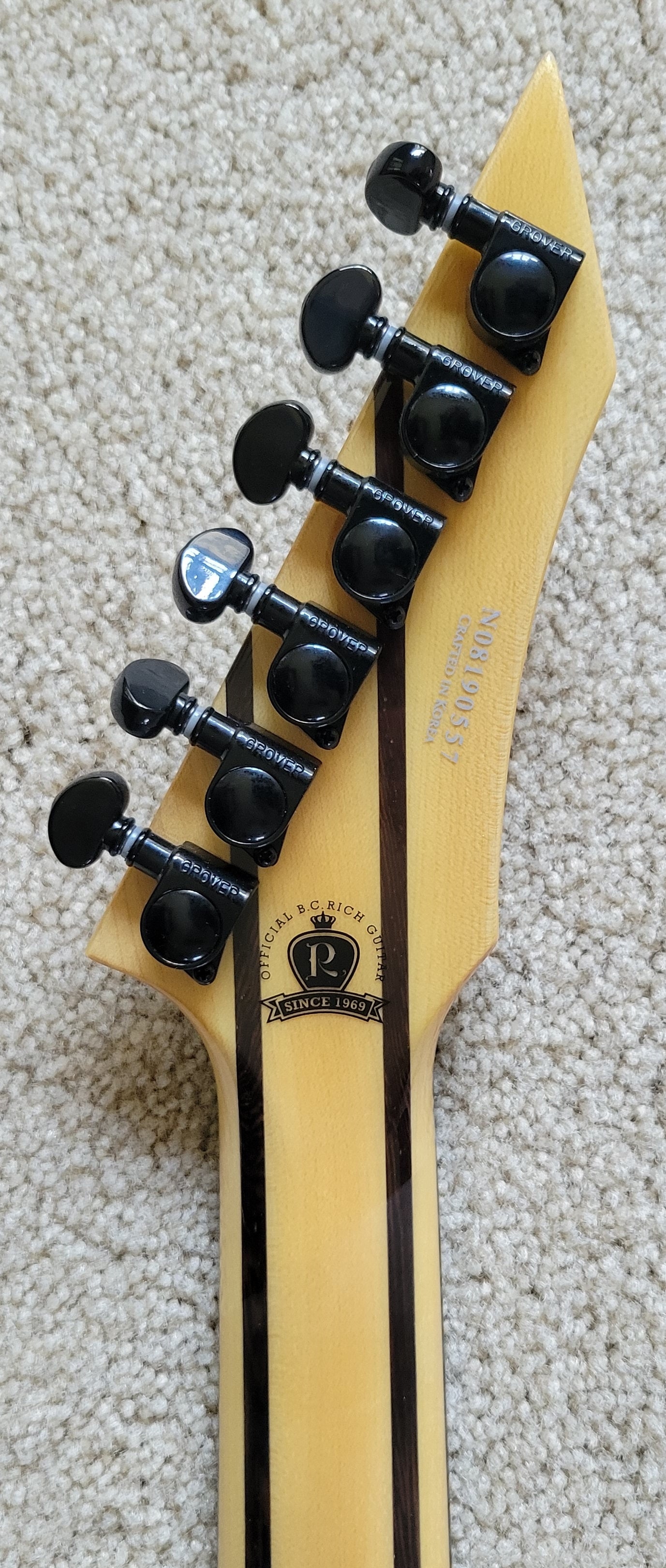 B.C. Rich JR-V Extreme Exotic Electric Guitar, Floyd Rose, Spalted Maple, NOS Hard Shell Case
