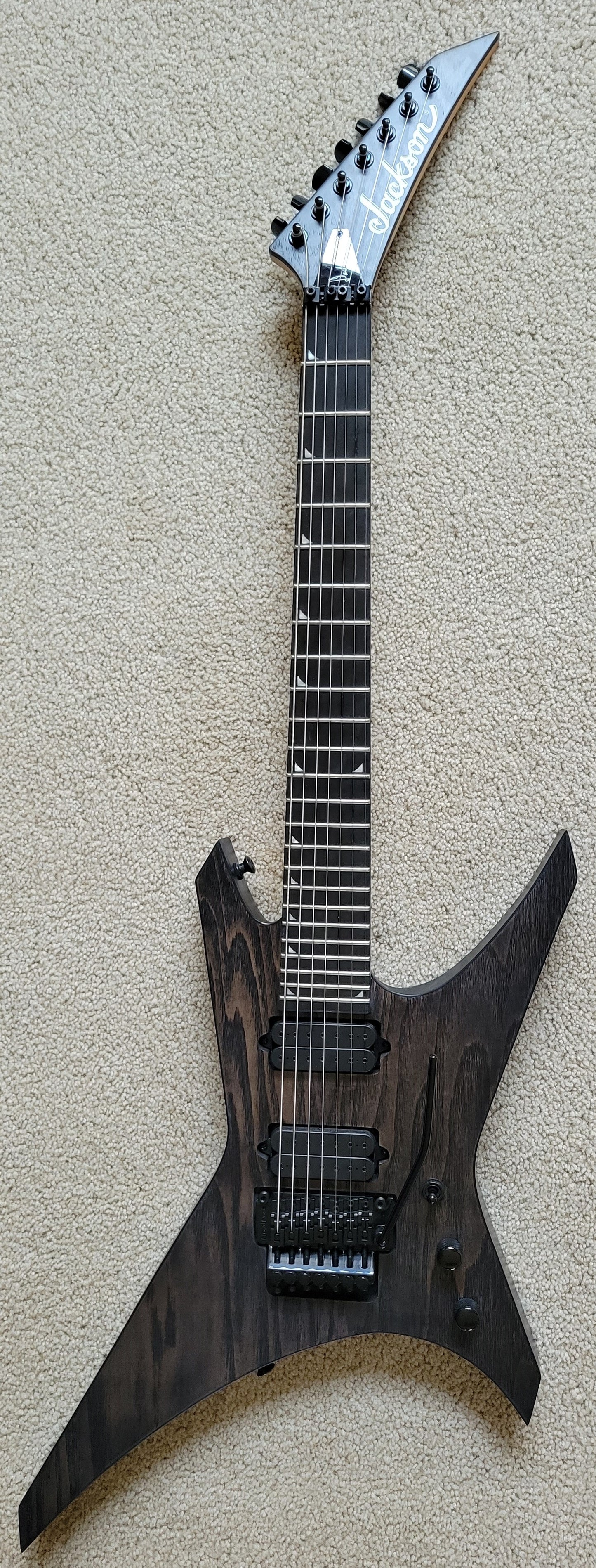 Jackson Pro Series Signature Dave Davidson Warrior WR7 Electric Guitar, Distressed Ash, New Gig Bag