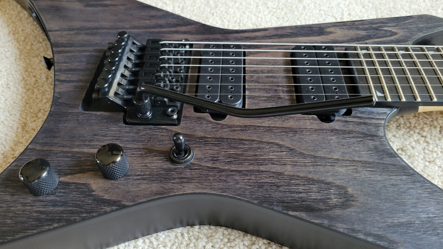 Jackson Pro Series Signature Dave Davidson Warrior WR7 Electric Guitar, Distressed Ash, New Gig Bag