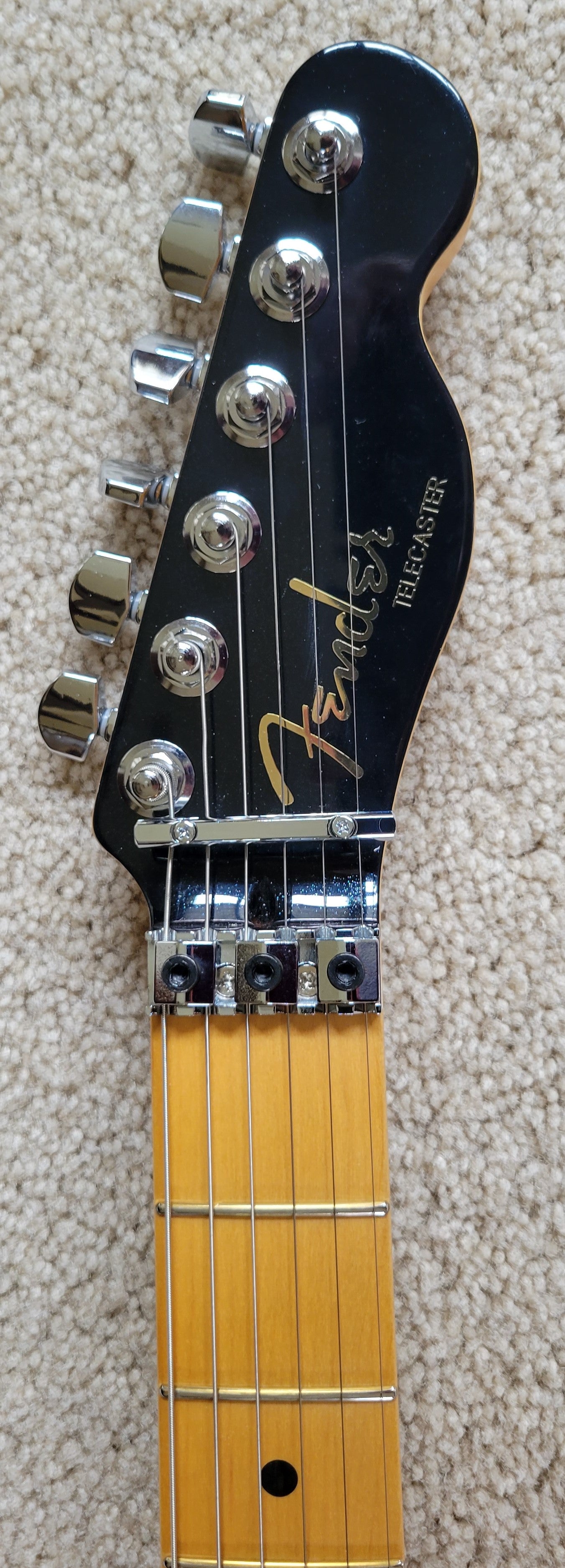 Fender American Ultra Luxe Telecaster Floyd Rose HH Electric Guitar, Deluxe Molded Hard Shell Case