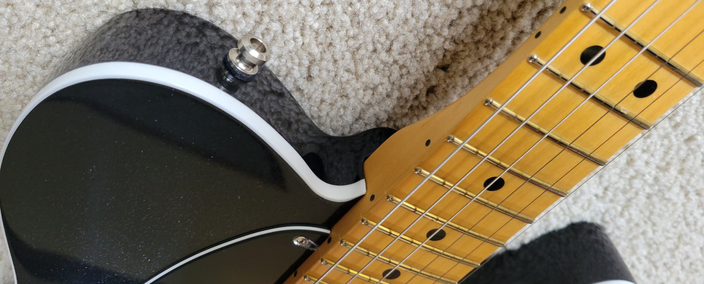 Fender American Ultra Luxe Telecaster Floyd Rose HH Electric Guitar, Deluxe Molded Hard Shell Case
