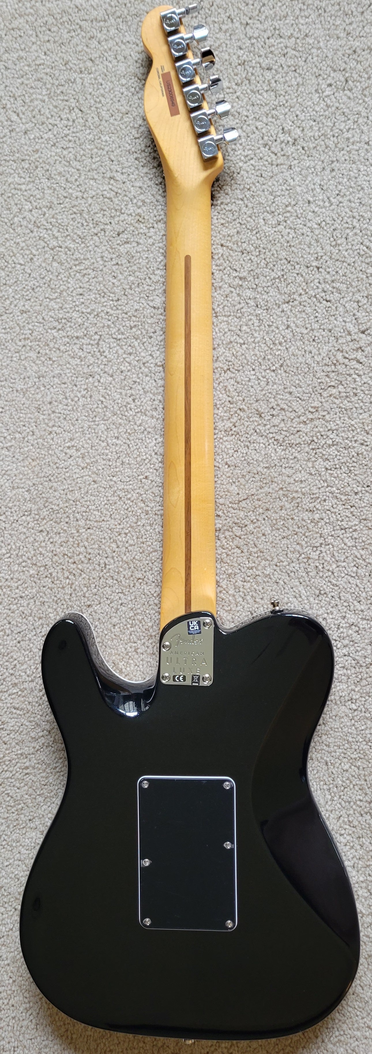Fender American Ultra Luxe Telecaster Floyd Rose HH Electric Guitar, Deluxe Molded Hard Shell Case