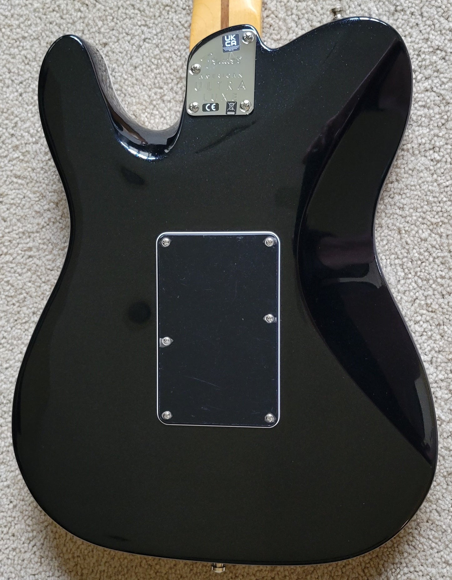 Fender American Ultra Luxe Telecaster Floyd Rose HH Electric Guitar, Deluxe Molded Hard Shell Case