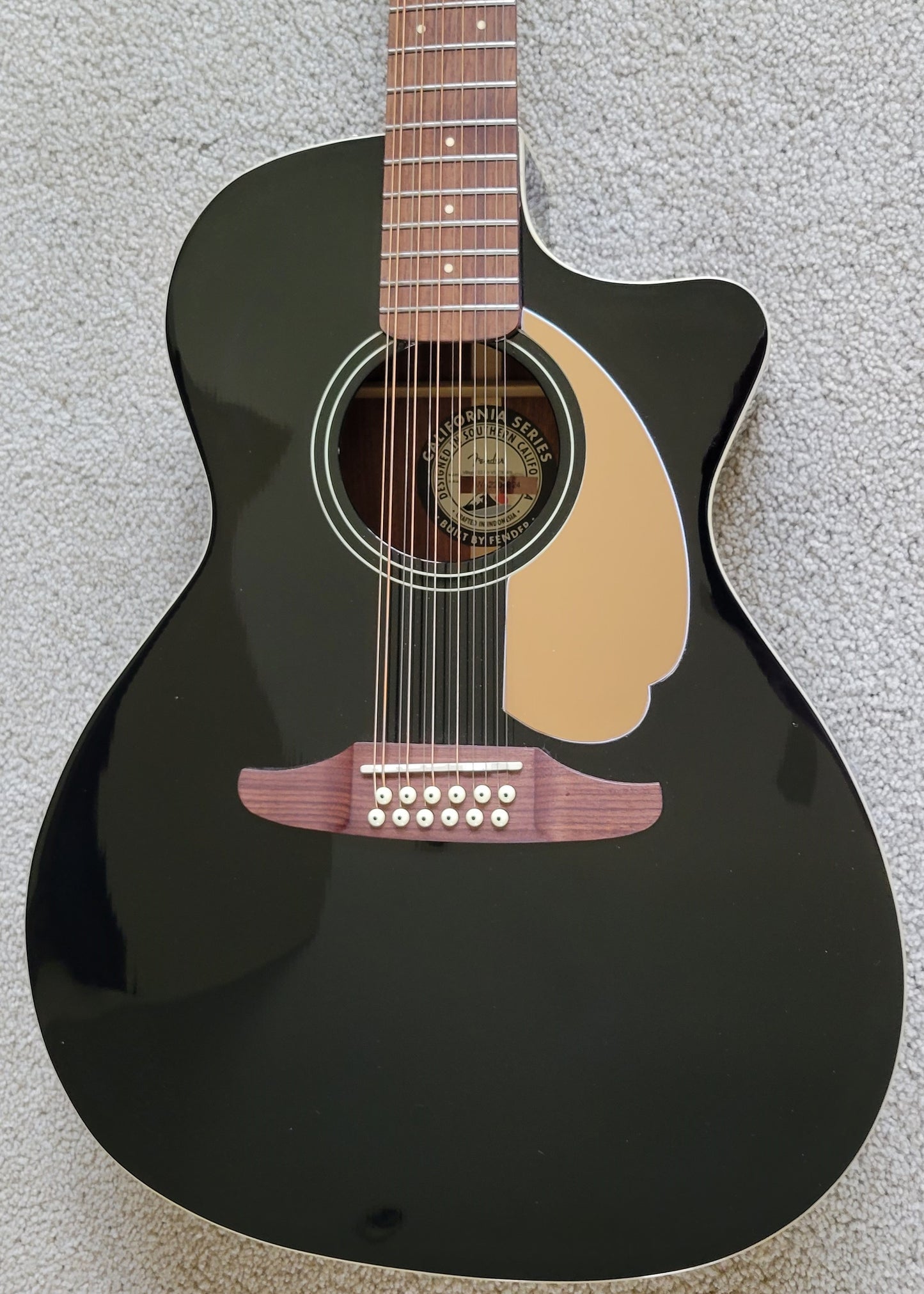 Fender Villager 12 String V3 Acoustic Electric Guitar, New Gig Bag