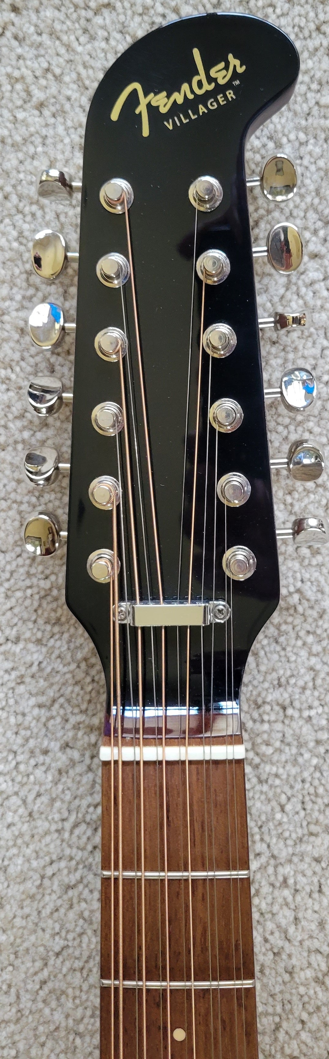 Fender Villager 12 String V3 Acoustic Electric Guitar, New Gig Bag