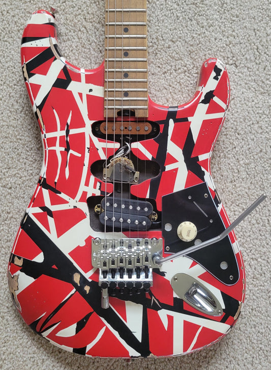 EVH Striped Series Frankenstein Frankie Electric Guitar, EVH Gig Bag