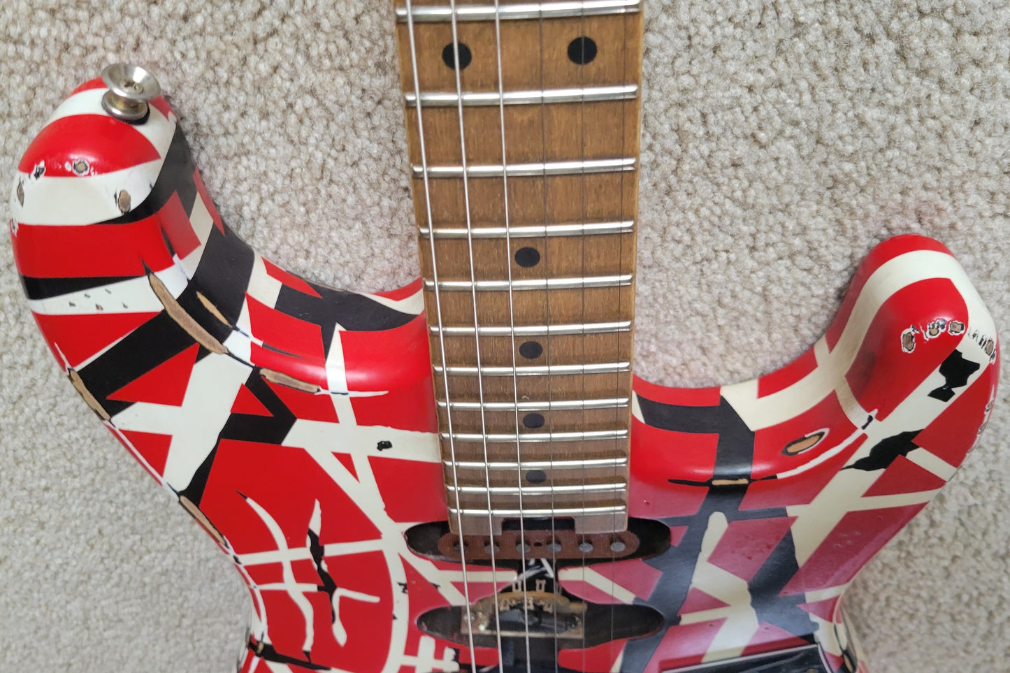 EVH Striped Series Frankenstein Frankie Electric Guitar, EVH Gig Bag