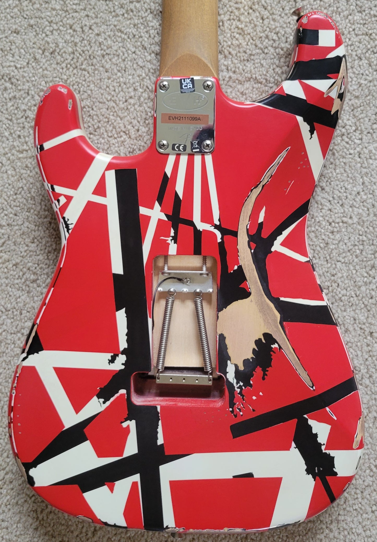 EVH Striped Series Frankenstein Frankie Electric Guitar, EVH Gig Bag