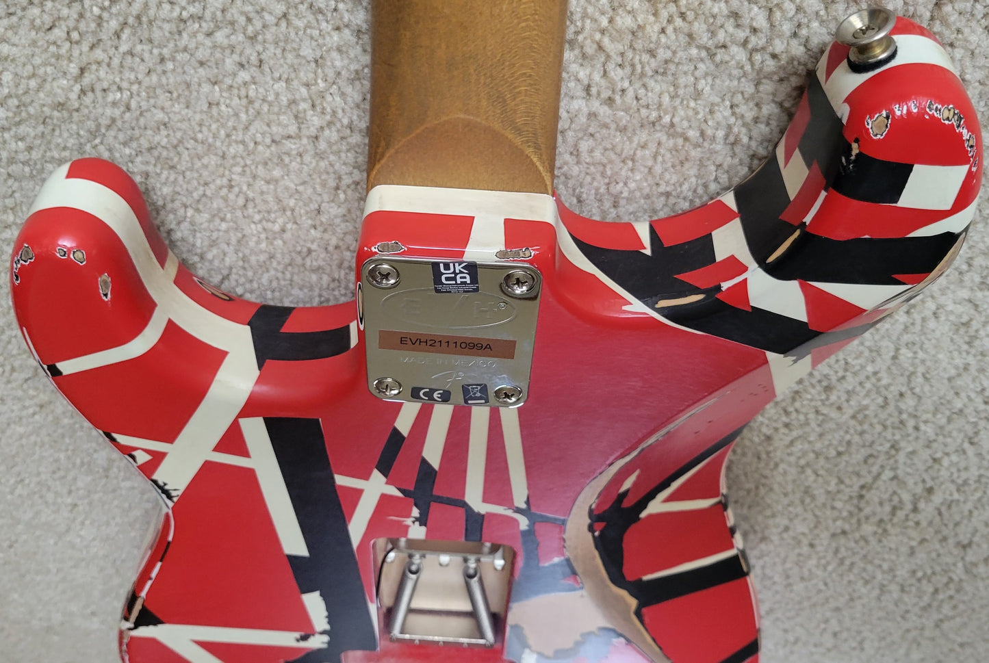 EVH Striped Series Frankenstein Frankie Electric Guitar, EVH Gig Bag