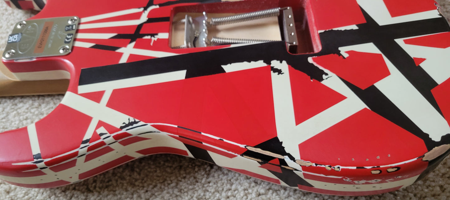 EVH Striped Series Frankenstein Frankie Electric Guitar, EVH Gig Bag