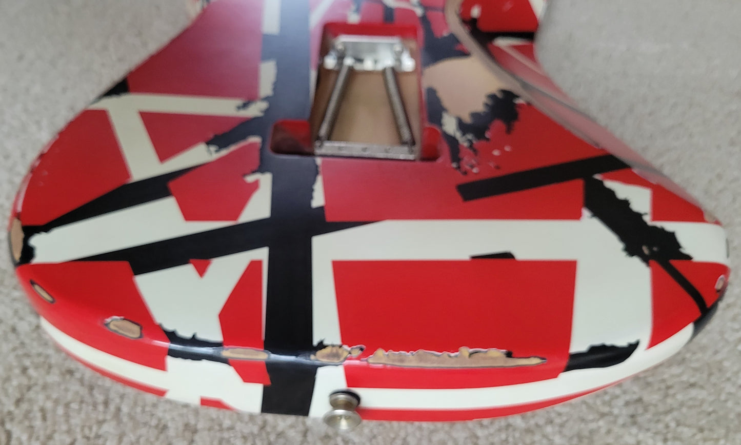 EVH Striped Series Frankenstein Frankie Electric Guitar, EVH Gig Bag