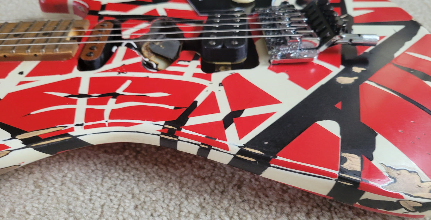 EVH Striped Series Frankenstein Frankie Electric Guitar, EVH Gig Bag