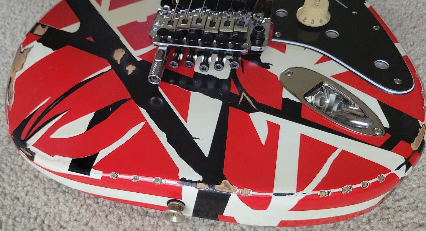 EVH Striped Series Frankenstein Frankie Electric Guitar, EVH Gig Bag