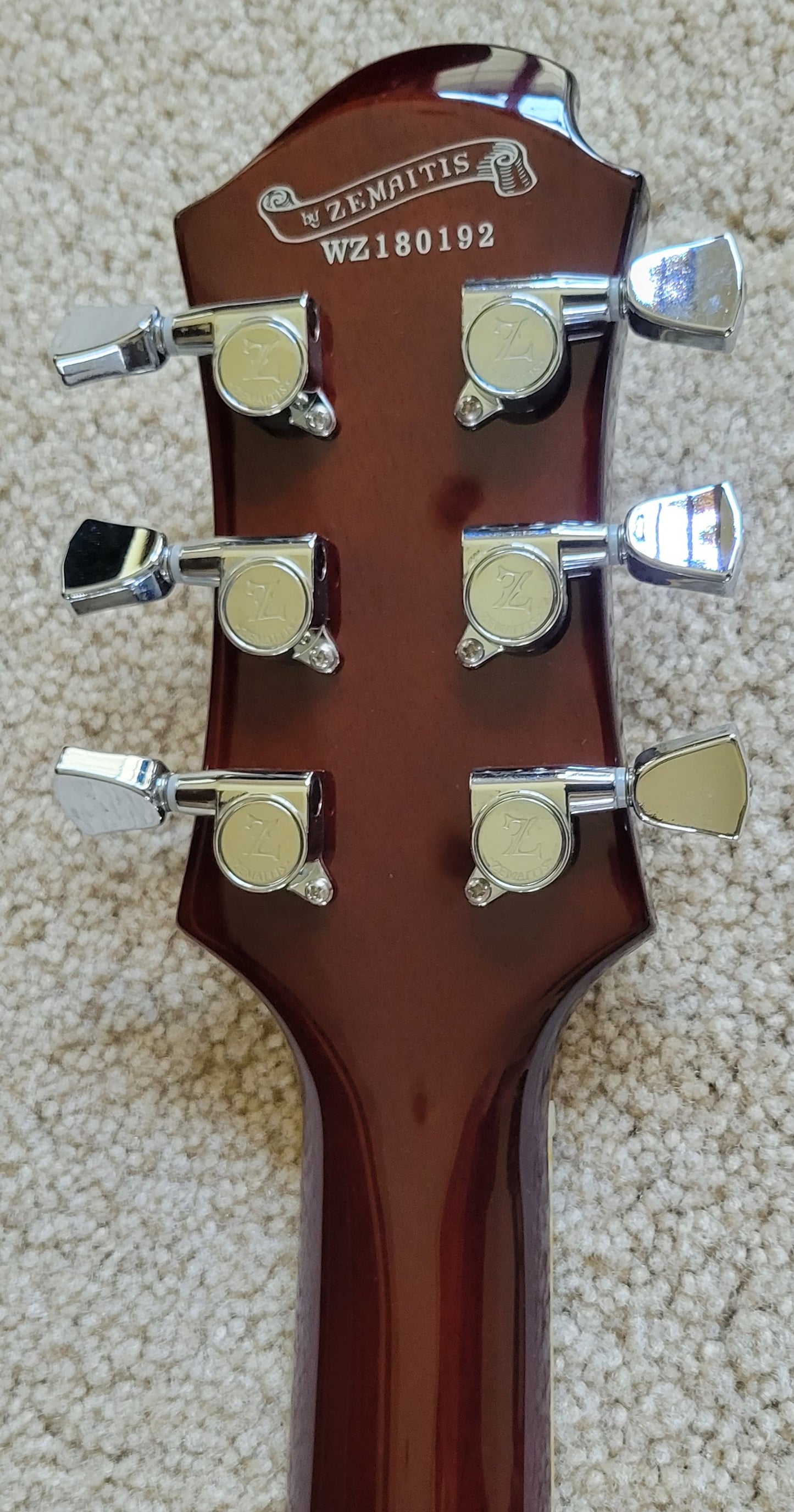 New Zemaitis Z22 Series Z22FF Flame Top Electric Guitar, Vintage Cherry Burst, New Gig Bag