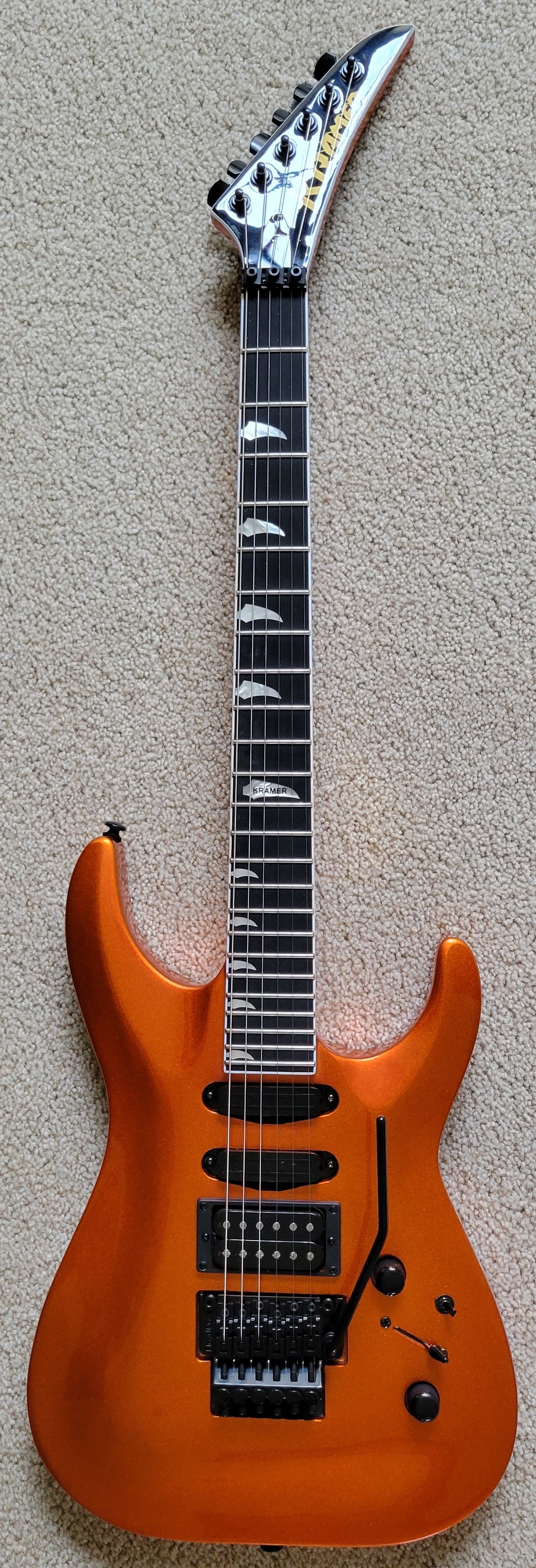 Kramer Original SM-1 Electric Guitar, Orange Crush, New Gig Bag