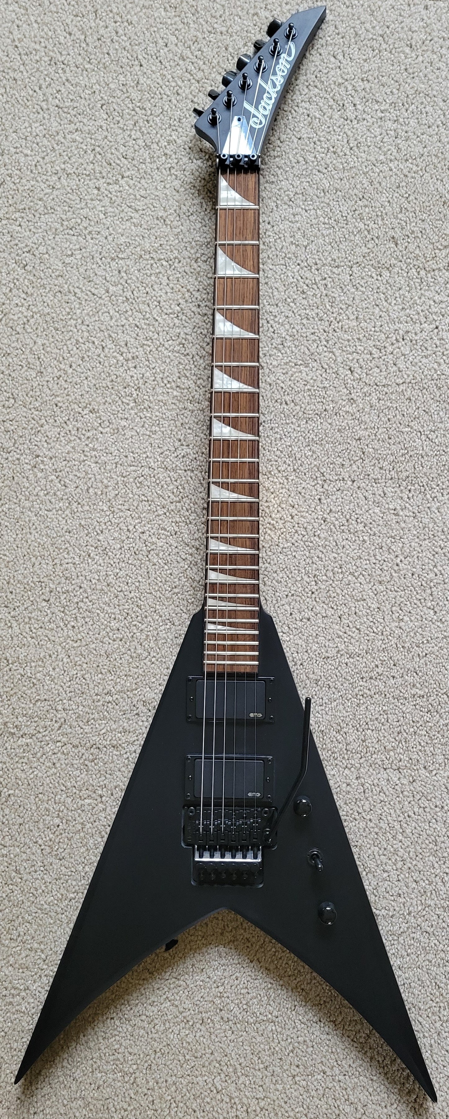 Jackson X Series KVXMG Electric Guitar, Satin Black, Floyd Rose, New Gig Bag