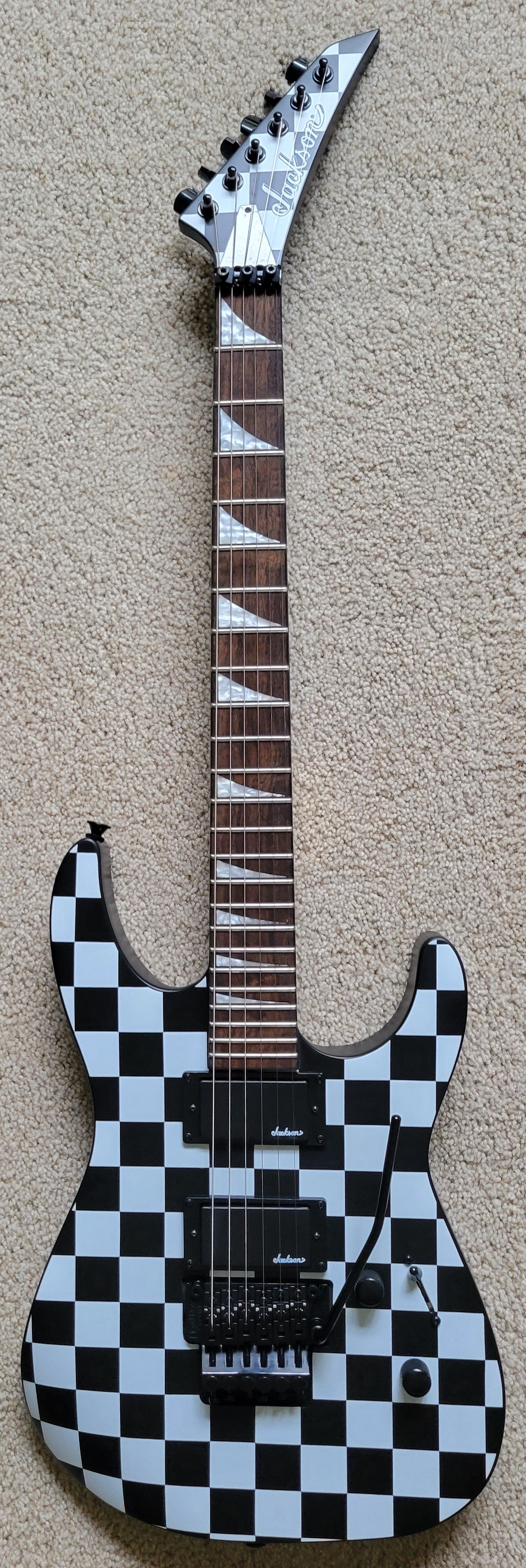 Jackson X Series Soloist SLX DX Electric Guitar, Checkered Past, New Hard Shell Case