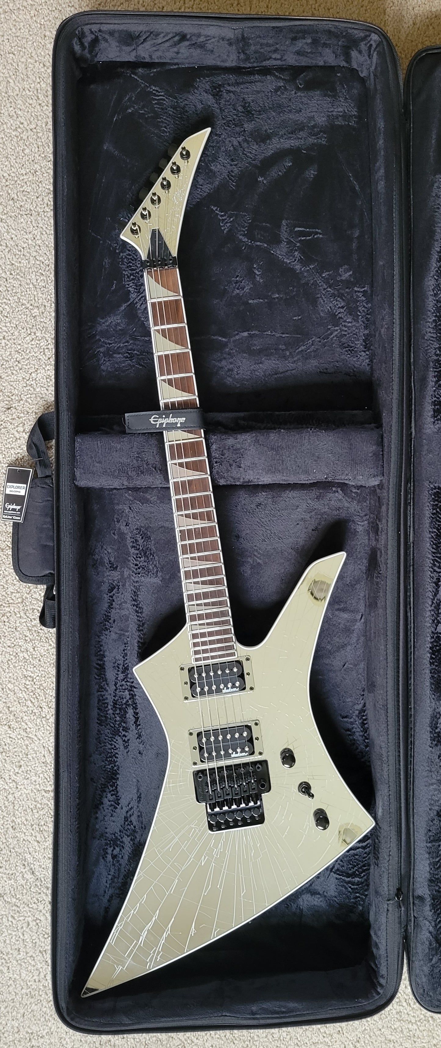 Jackson X Series Kelly KEXS Shattered Mirror Electric Guitar, EpiLite Case