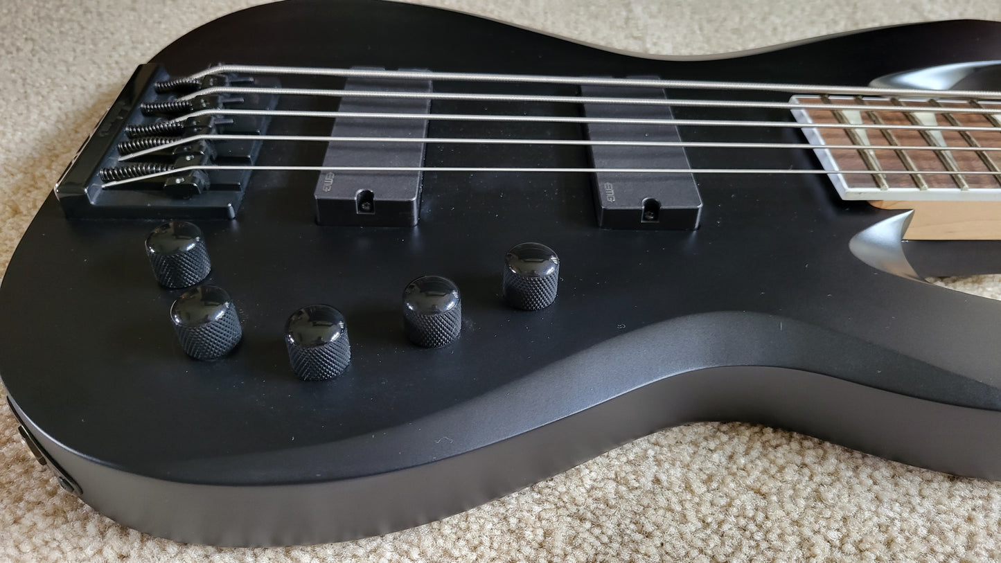 Jackson X Series Signature David Ellefson Concert Bass Guitar CBX V, Satin Black, New Gig Bag