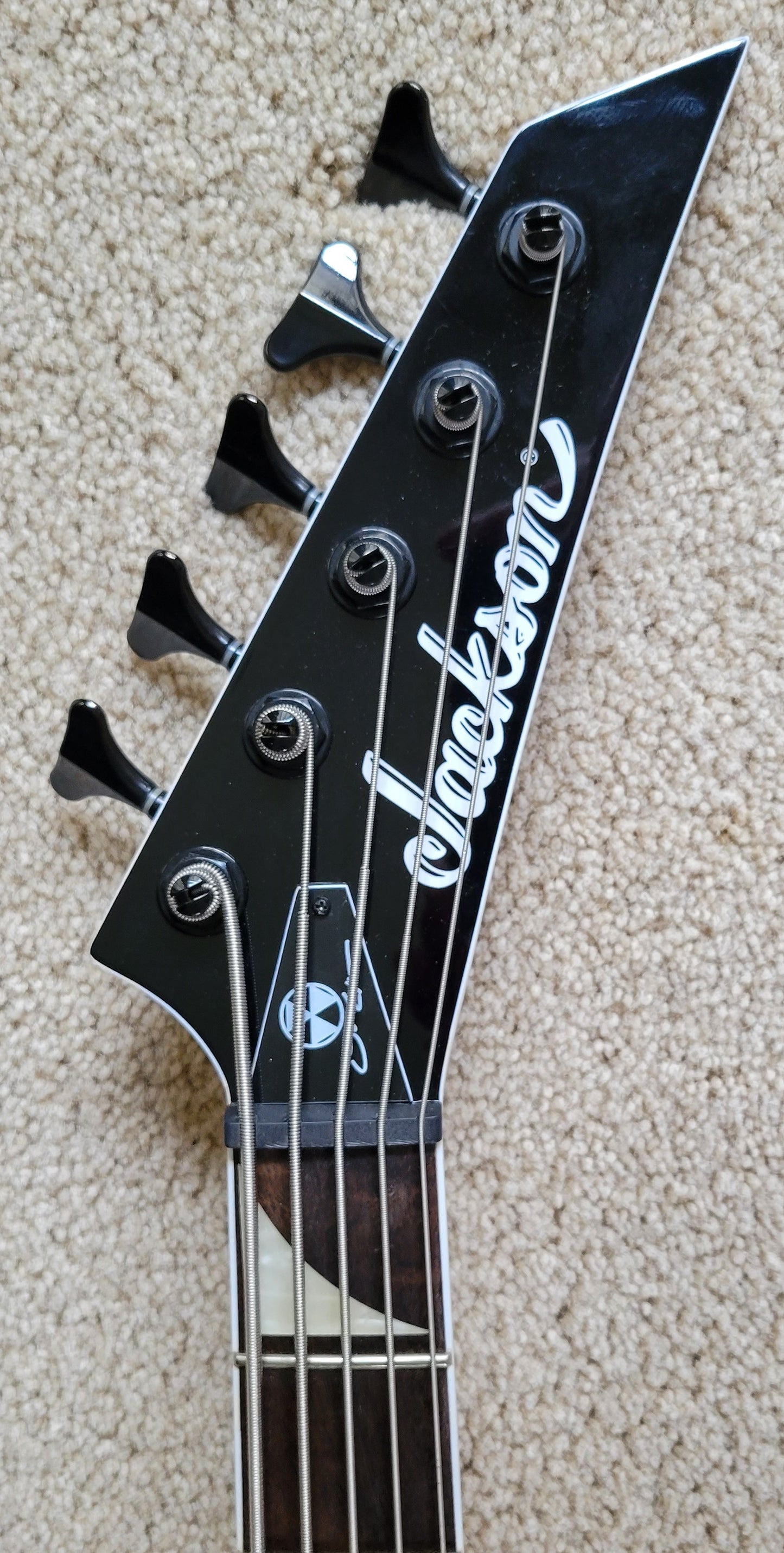 Jackson X Series Signature David Ellefson Concert Bass Guitar CBX V, Satin Black, New Gig Bag