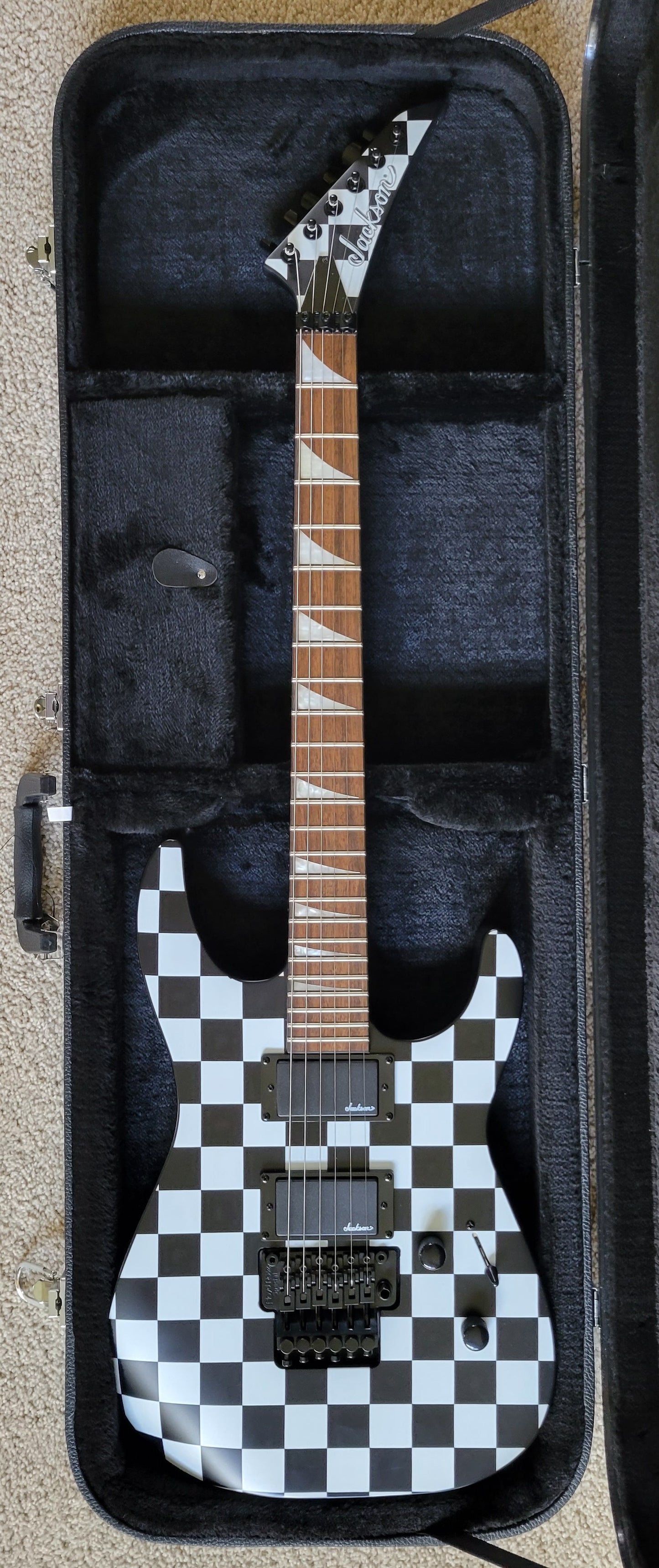 Jackson X Series Soloist SLX DX Electric Guitar, Checkered Past, New Hard Shell Case