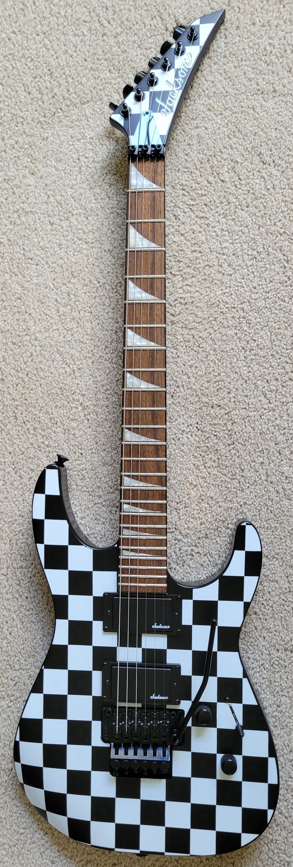 Jackson X Series Soloist SLX DX Electric Guitar, Checkered Past, New Hard Shell Case