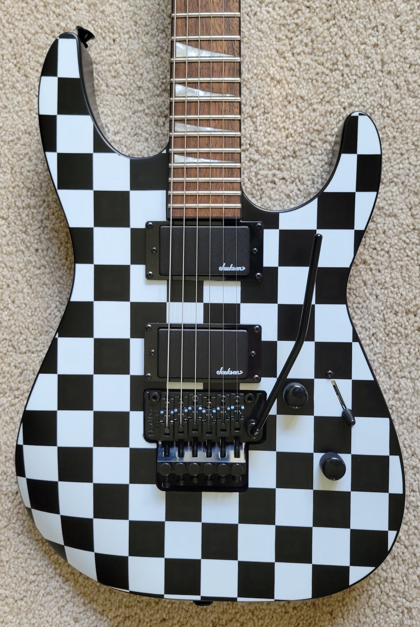 Jackson X Series Soloist SLX DX Electric Guitar, Checkered Past, New Hard Shell Case