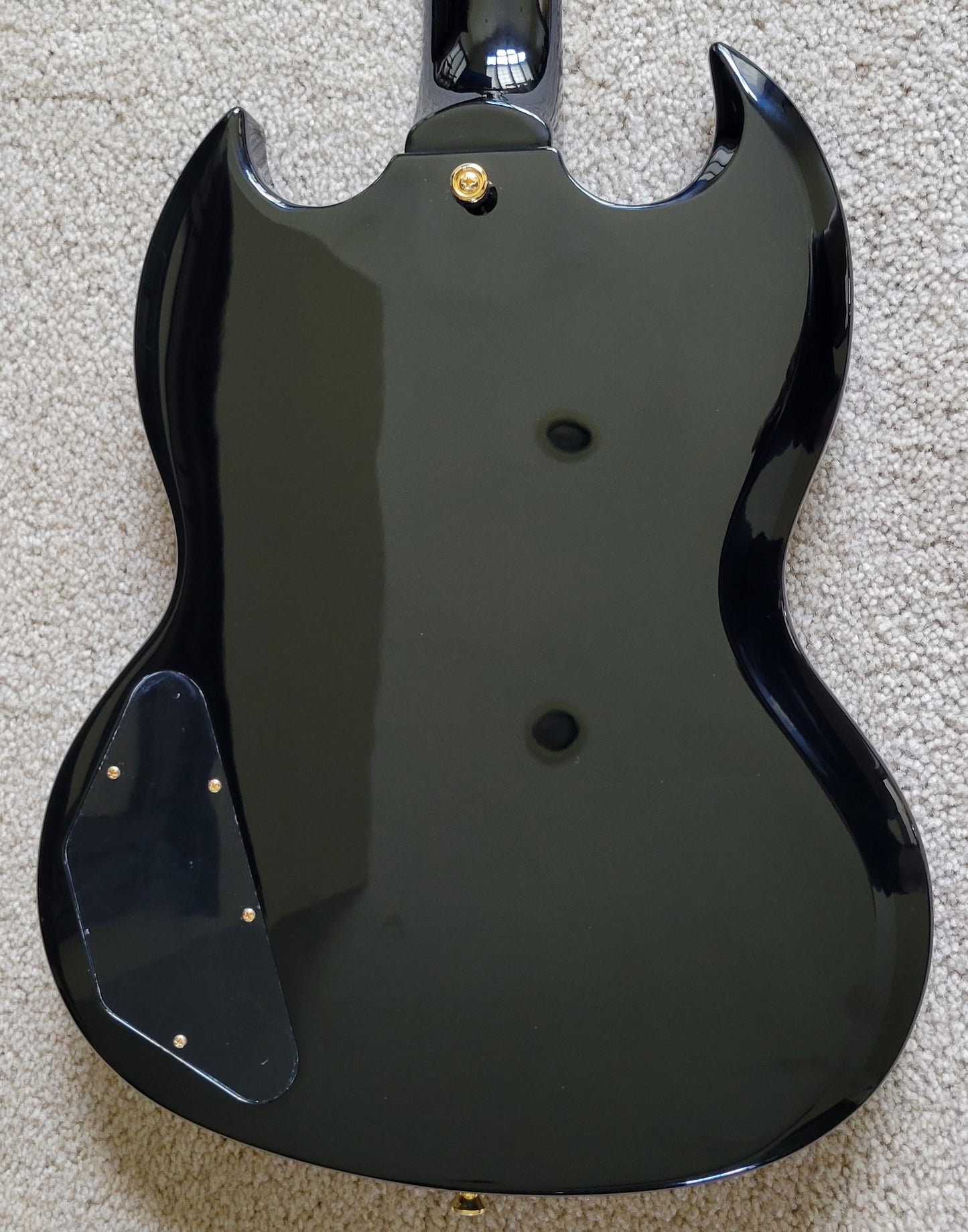 Epiphone SG Custom Electric Guitar, Ebony Gloss Finish, New Gig Bag
