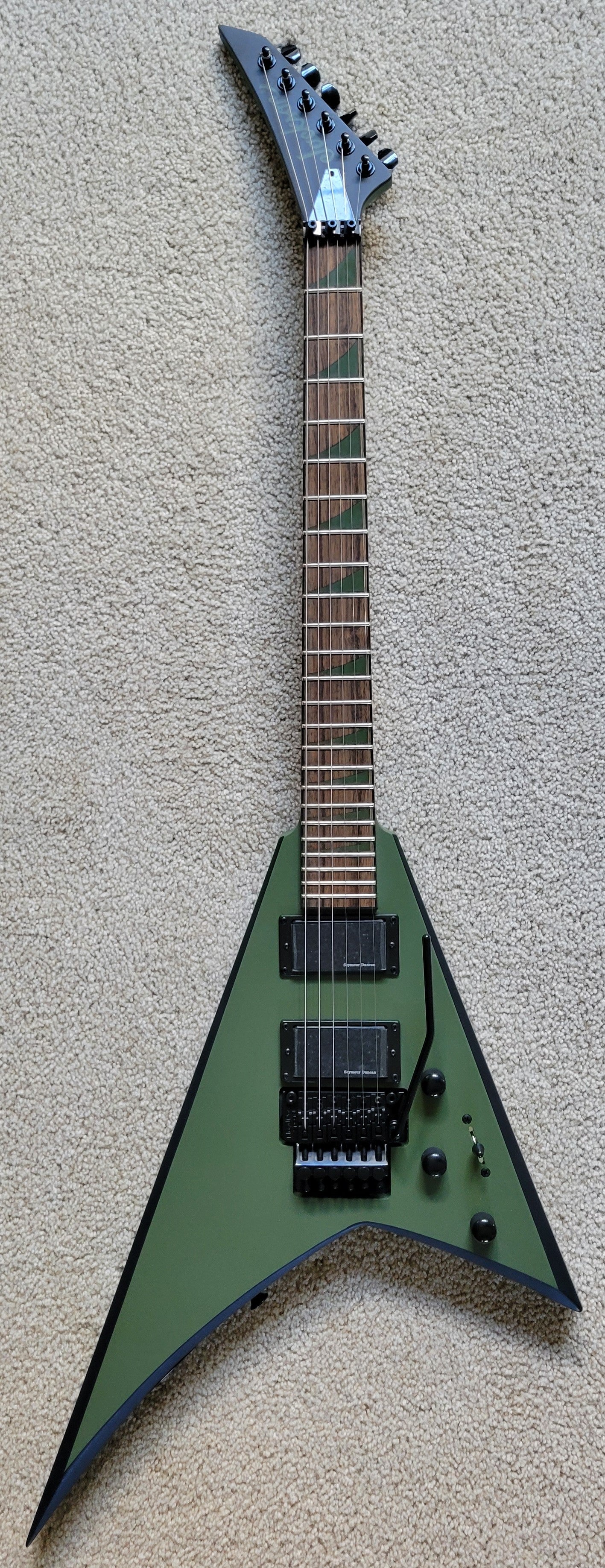 Jackson X Series Rhoads RRX24 Electric Guitar, Matte Army Drab with Black Bevels, New Gig Bag
