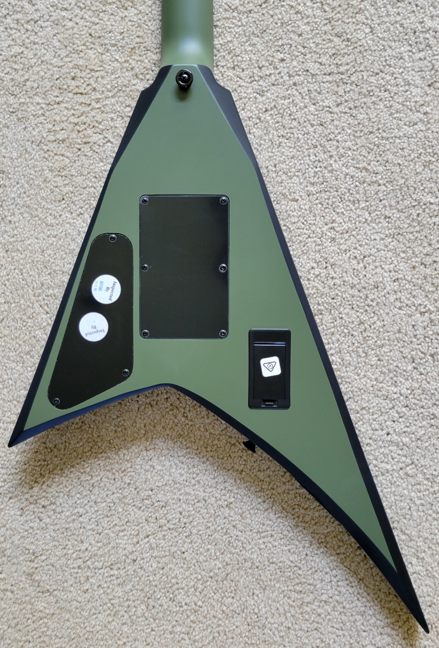 Jackson X Series Rhoads RRX24 Electric Guitar, Matte Army Drab with Black Bevels, New Gig Bag