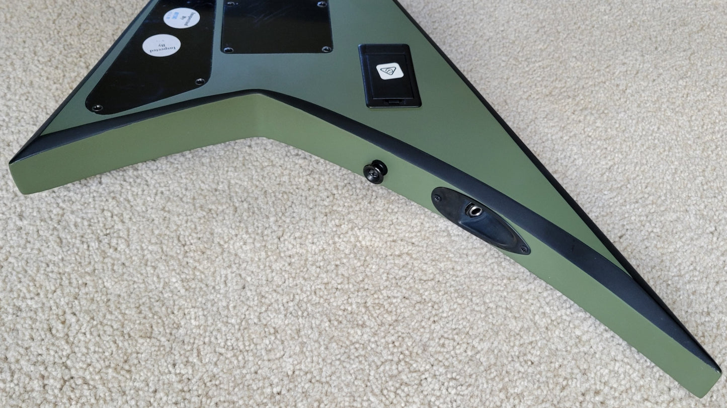 Jackson X Series Rhoads RRX24 Electric Guitar, Matte Army Drab with Black Bevels, New Gig Bag