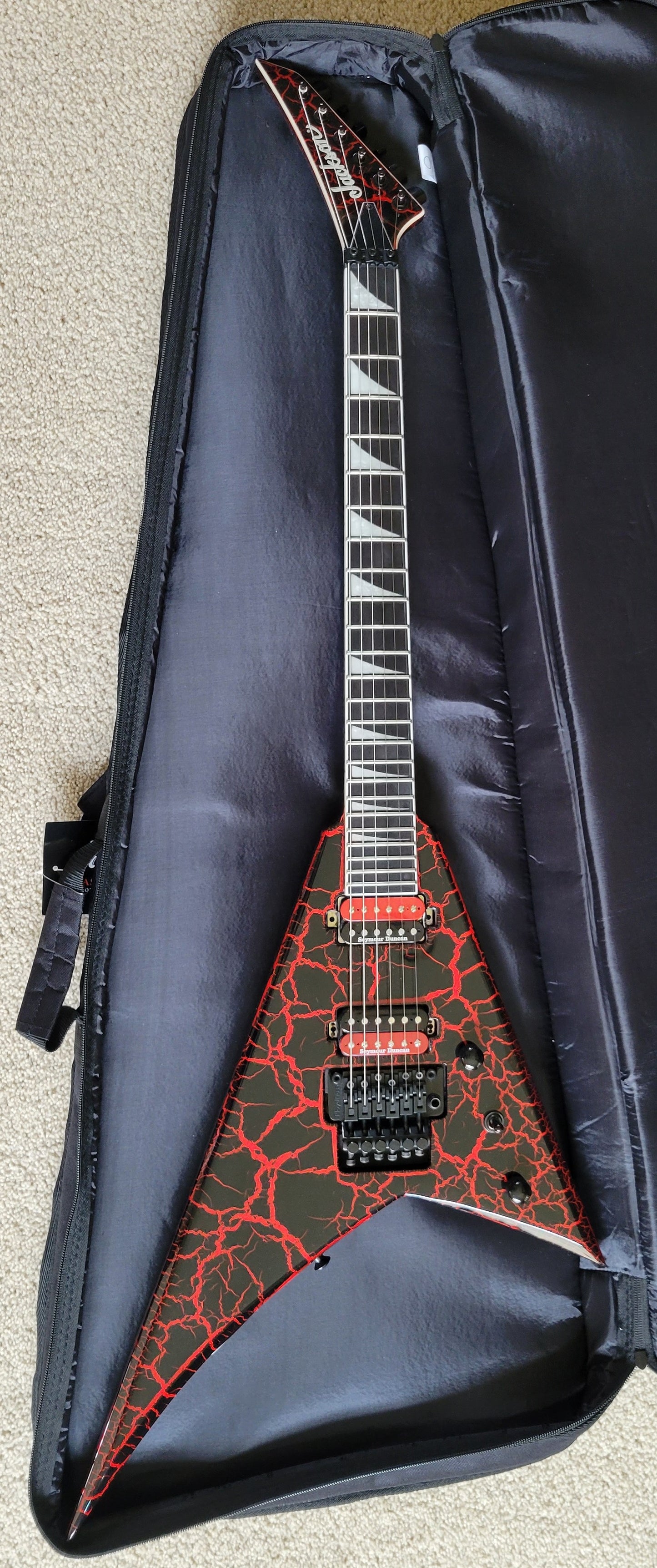 Jackson Pro Series Rhoads RR24 Crackle Electric Guitar, Maul Crackle, New Gig Bag