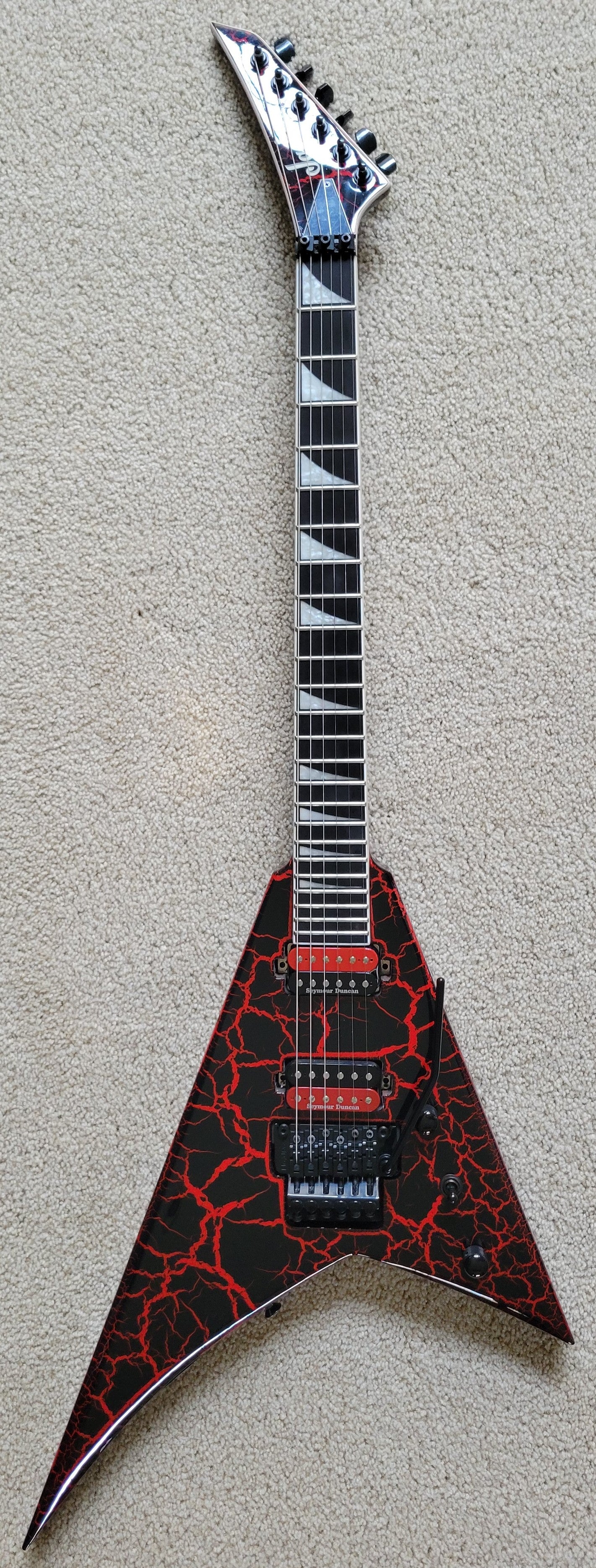 Jackson Pro Series Rhoads RR24 Crackle Electric Guitar, Maul Crackle, New Gig Bag