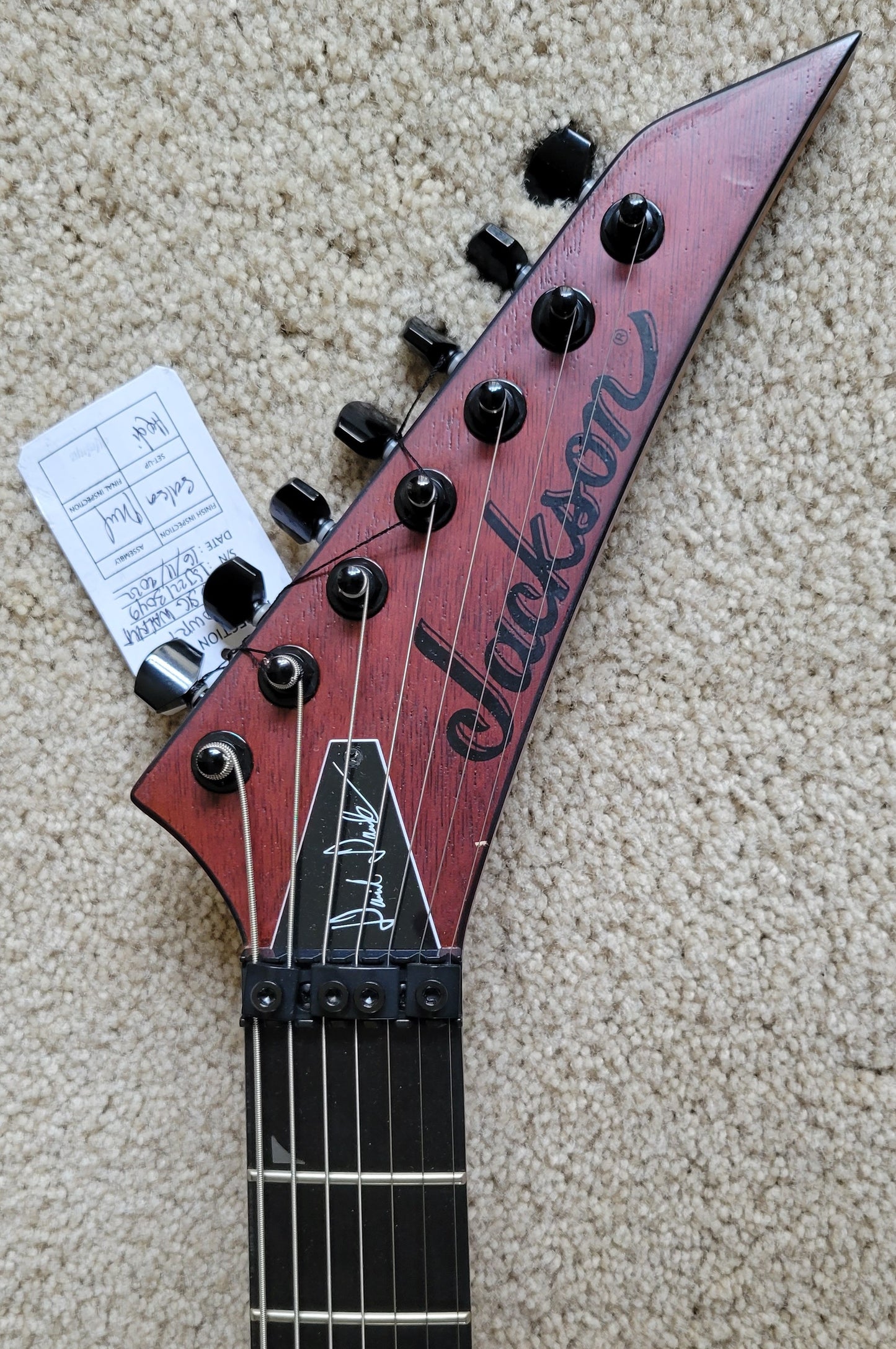 Jackson Pro Series Signature Dave Davidson Warrior WR7 MAH Electric Guitar, New Gig Bag
