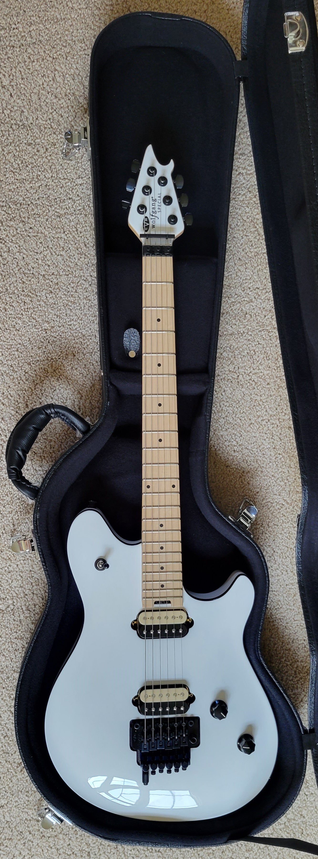 EVH Wolfgang Special Electric Guitar, Polar White, New Hard Shell Case
