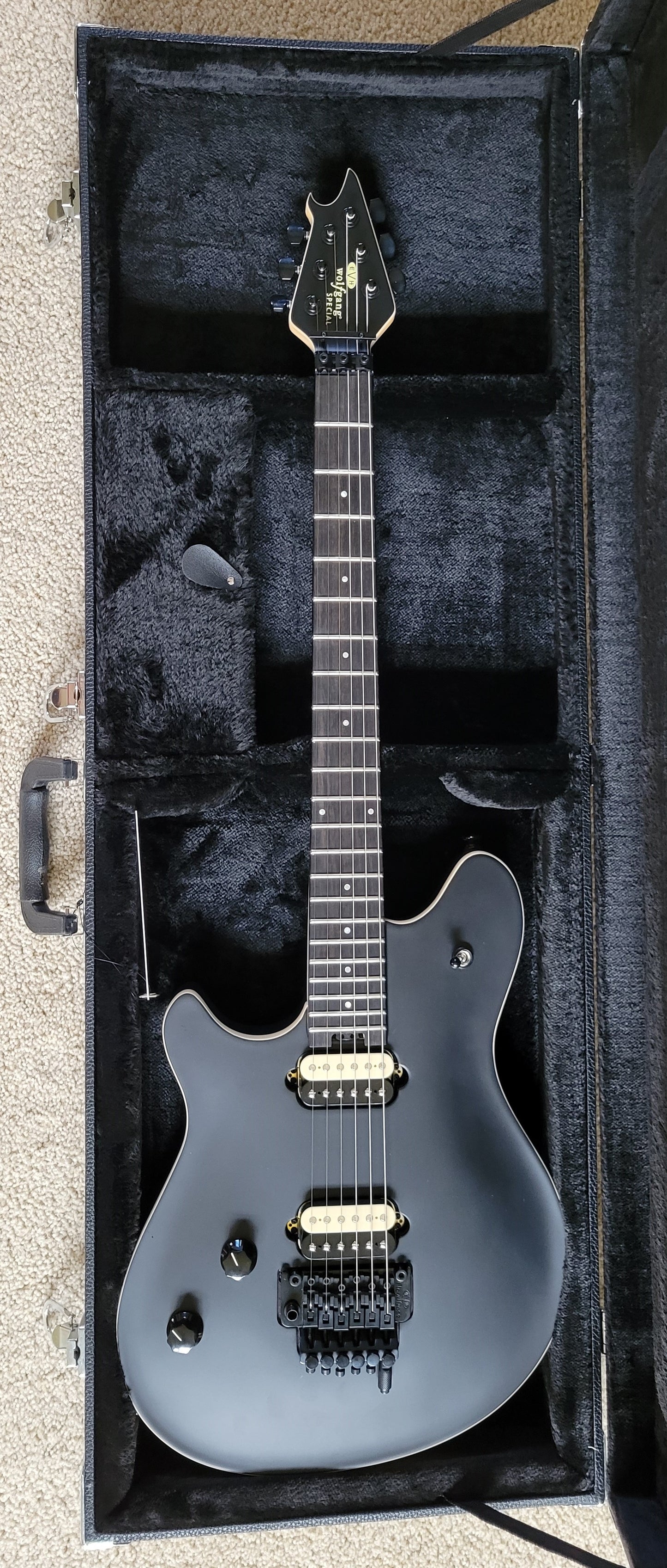 EVH Wolfgang Special LH Electric Guitar, Stealth Black, New Hard Shell Case
