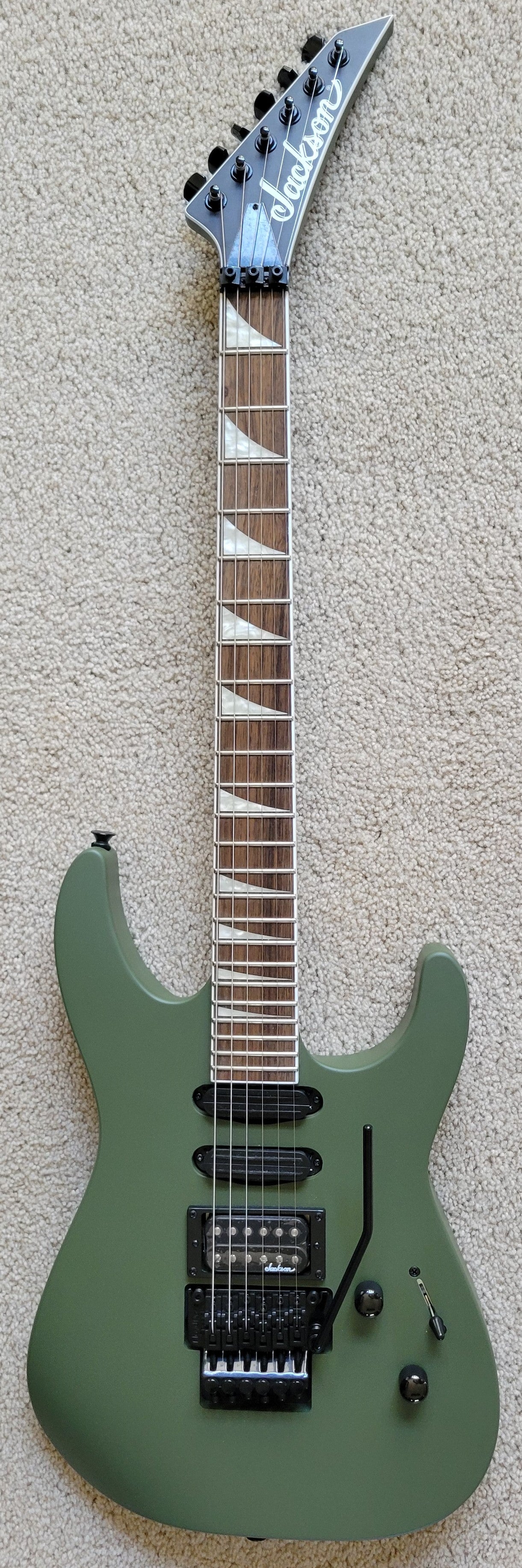 Jackson X Series Soloist SL3X DX Electric Guitar, Matte Army Drab, New TKL Gig Bag