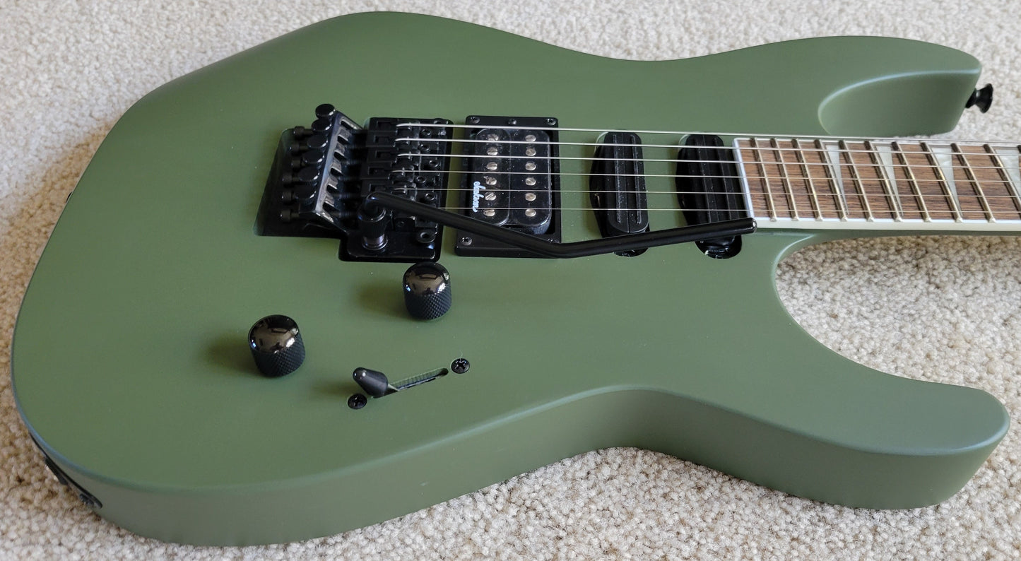 Jackson X Series Soloist SL3X DX Electric Guitar, Matte Army Drab, New TKL Gig Bag