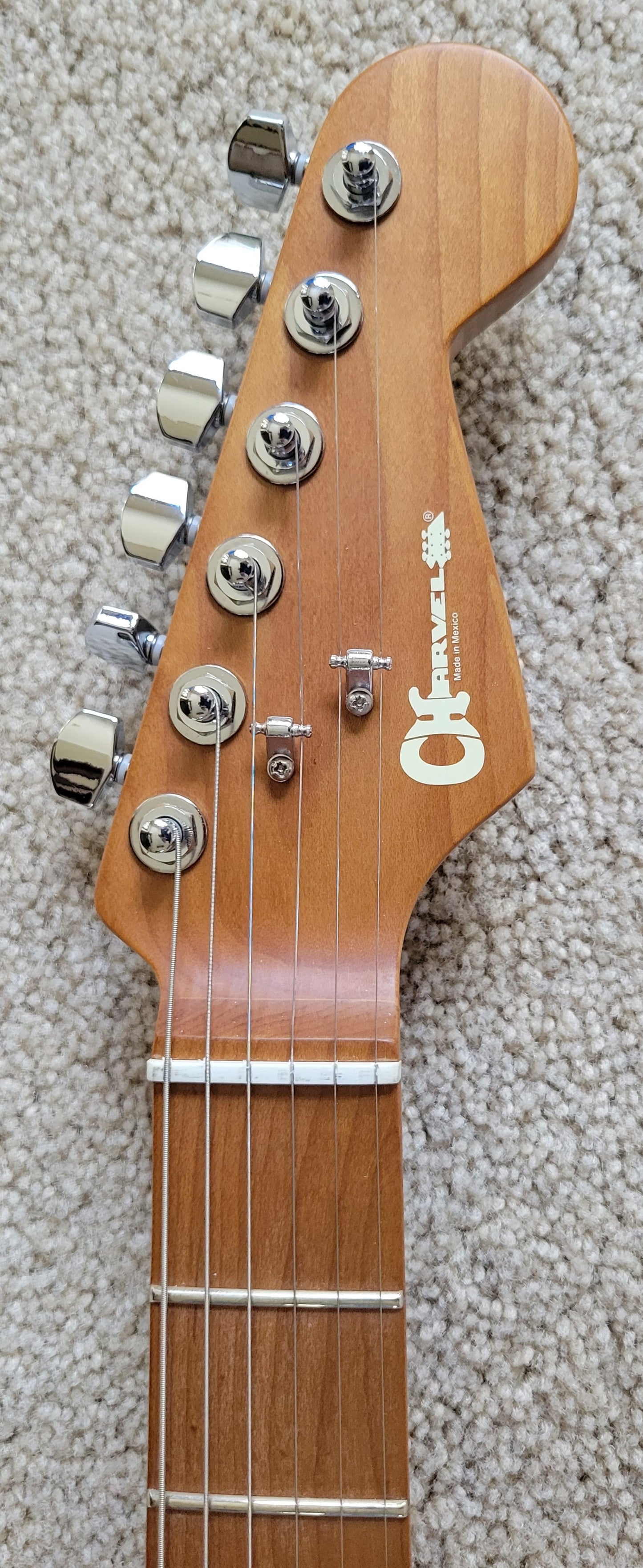 Charvel Pro Mod DK24 HSH 2PT CM Electric Guitar, Satin Orange Crush