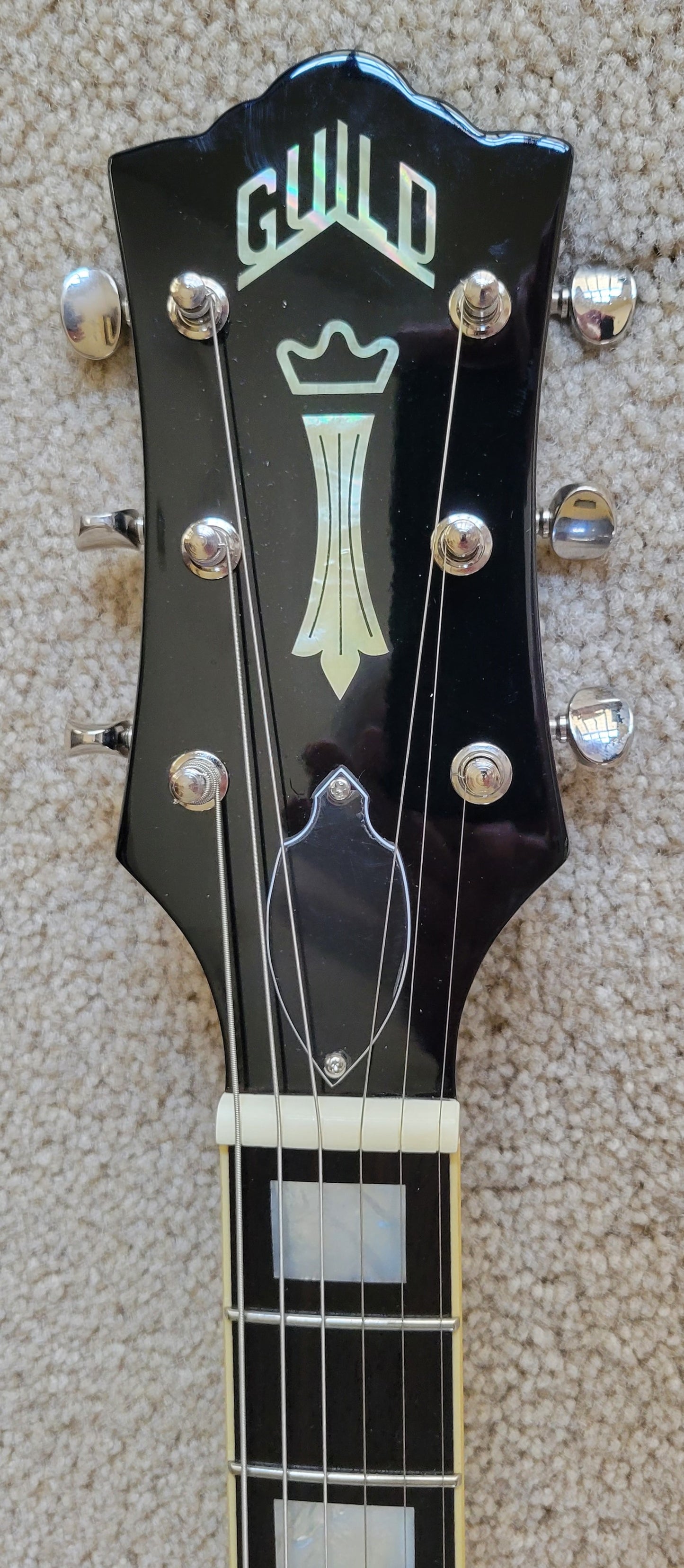 Guild S-100 Polara Electric Guitar, Jet Black Finish, Newark St. Collection